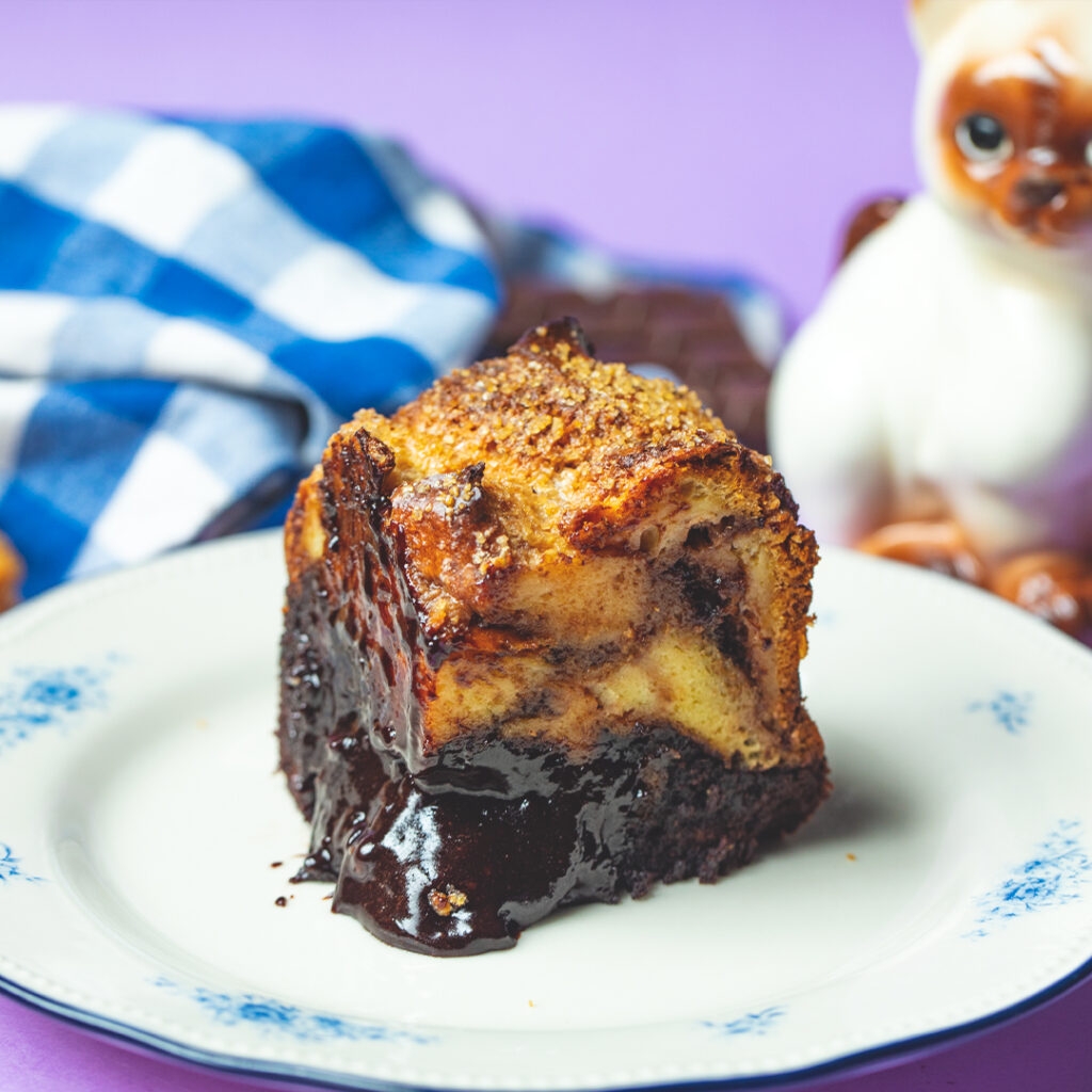 Molten Brownie Bottom Bread Pudding Recipe