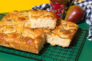 Pear, Pecorino & Thyme Focaccia Bread Recipe | Twisted