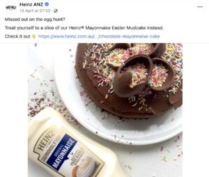 heinz mayo cake