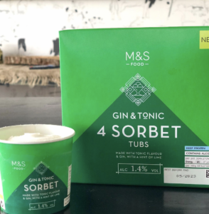 ms marks spencer gin tonic sorbet