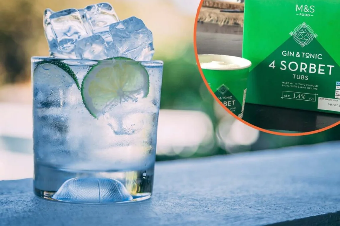 M&S has launched a gin and tonic sorbet as part of boozy new range