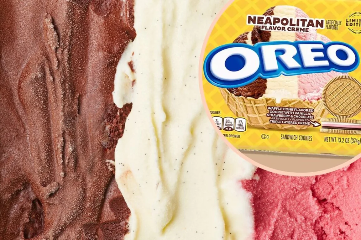 Oreo has dropped a new biscuit that tastes like Neapolitan ice cream