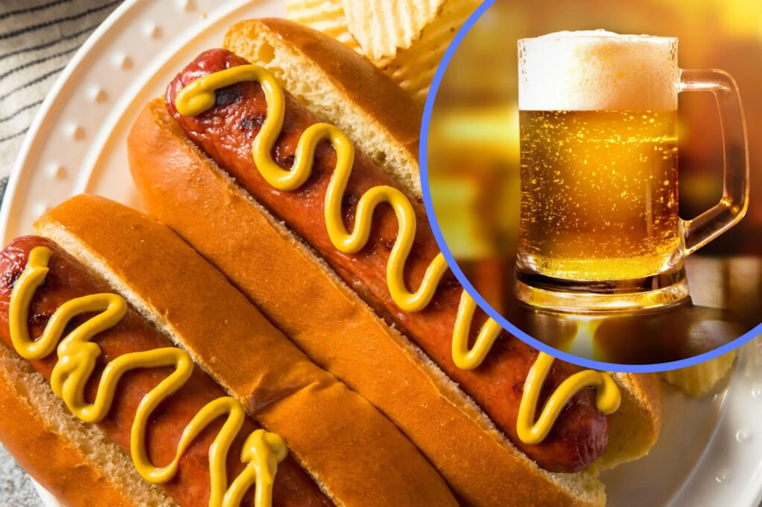 Everyone’s losing it over this man using a hot dog as a straw for his beer