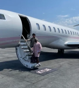 kris jenner kylie private jet