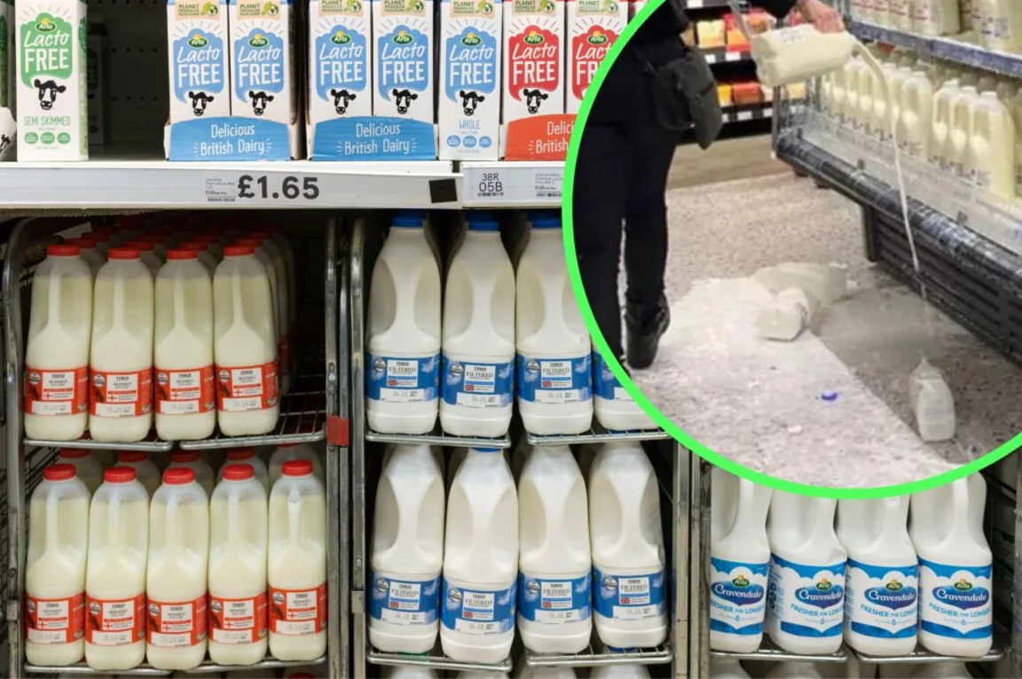 Animal Rebellion divide opinion by emptying milk in supermarkets