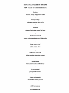 restaurant gordon ramsay new years eve menu