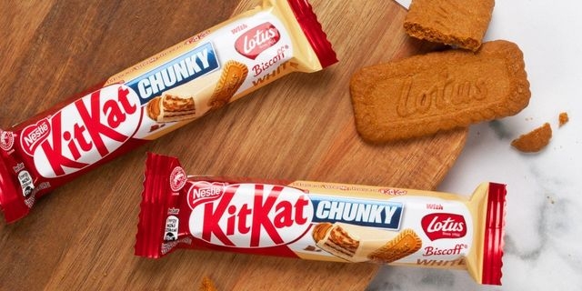 white chocolate and biscoff kitkat chunky