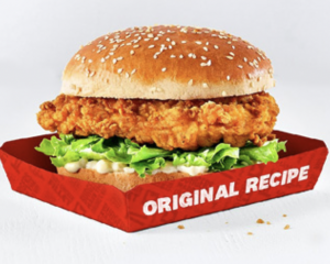 Claim your fillet burger with a free KFC chicken bucket