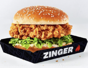 Claim your zinger burger with a free KFC chicken bucket