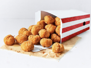 Claim your regular popcorn chicken with a free KFC chicken bucket