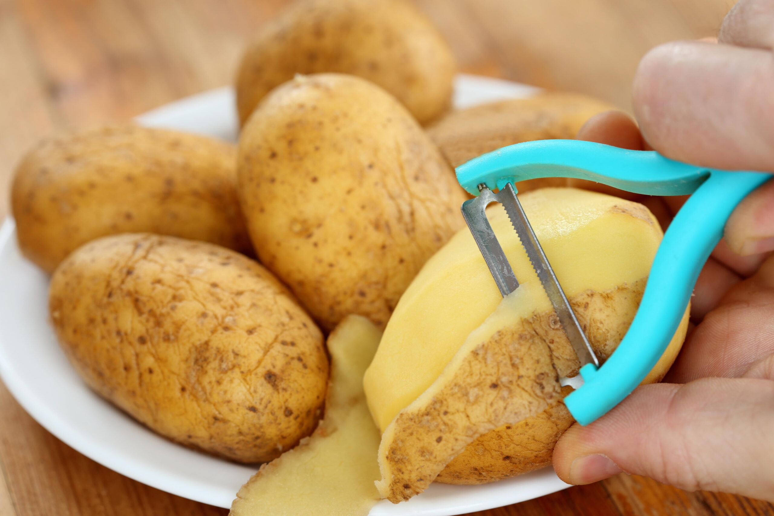 tiktok potato peeling hack how to peel