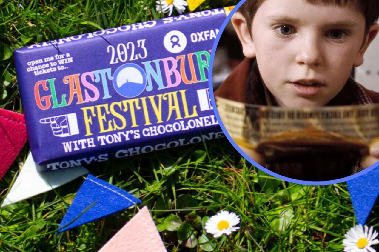 Glastonbury hiding festival tickets in chocolate bars in Willy Wonka style giveaway