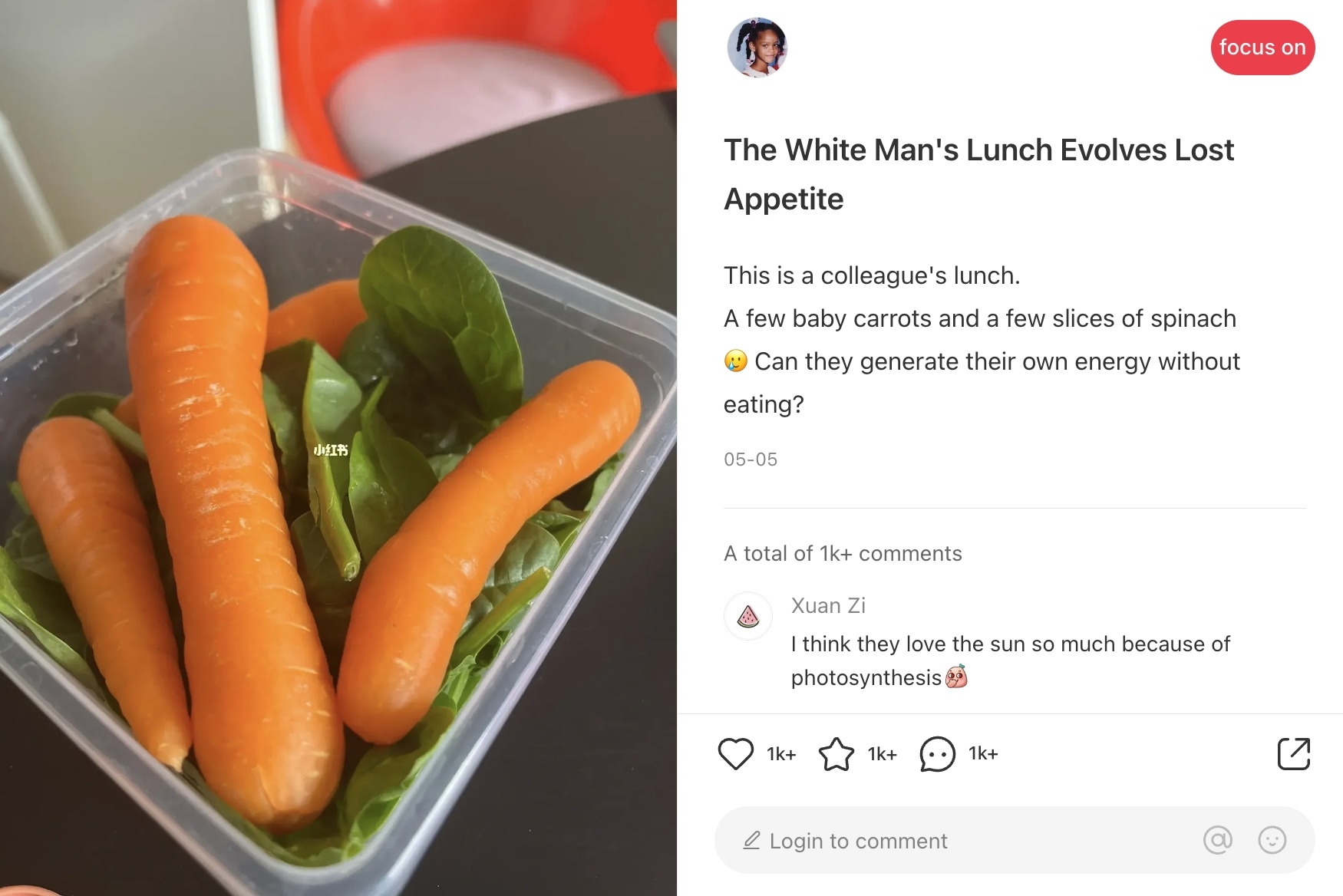 Chinese social media users ridiculing Western lunches