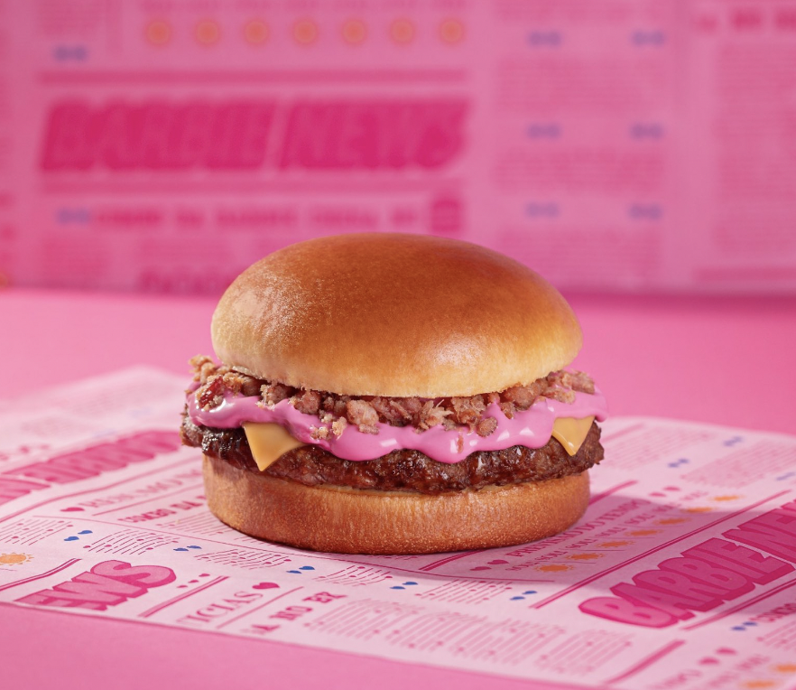 burger king brazil pink burger barbie menu