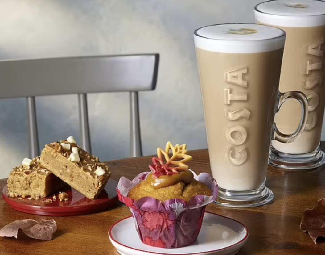 costa coffee autumn menu maple hazel