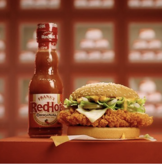 franks redhot mcdonalds burger 