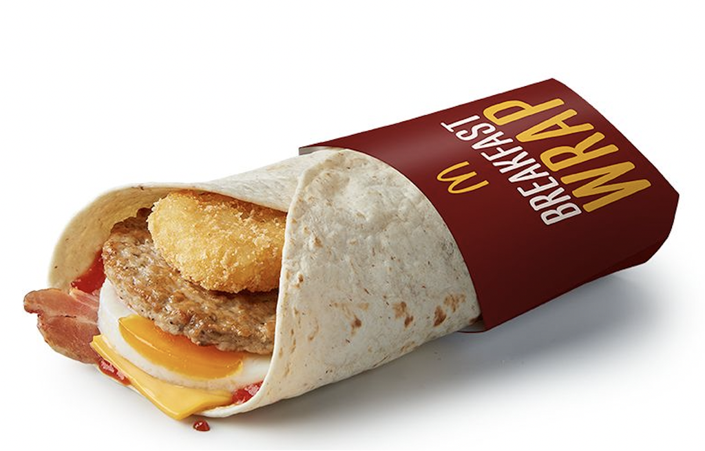 mcdonalds breakfast wrap new menu 