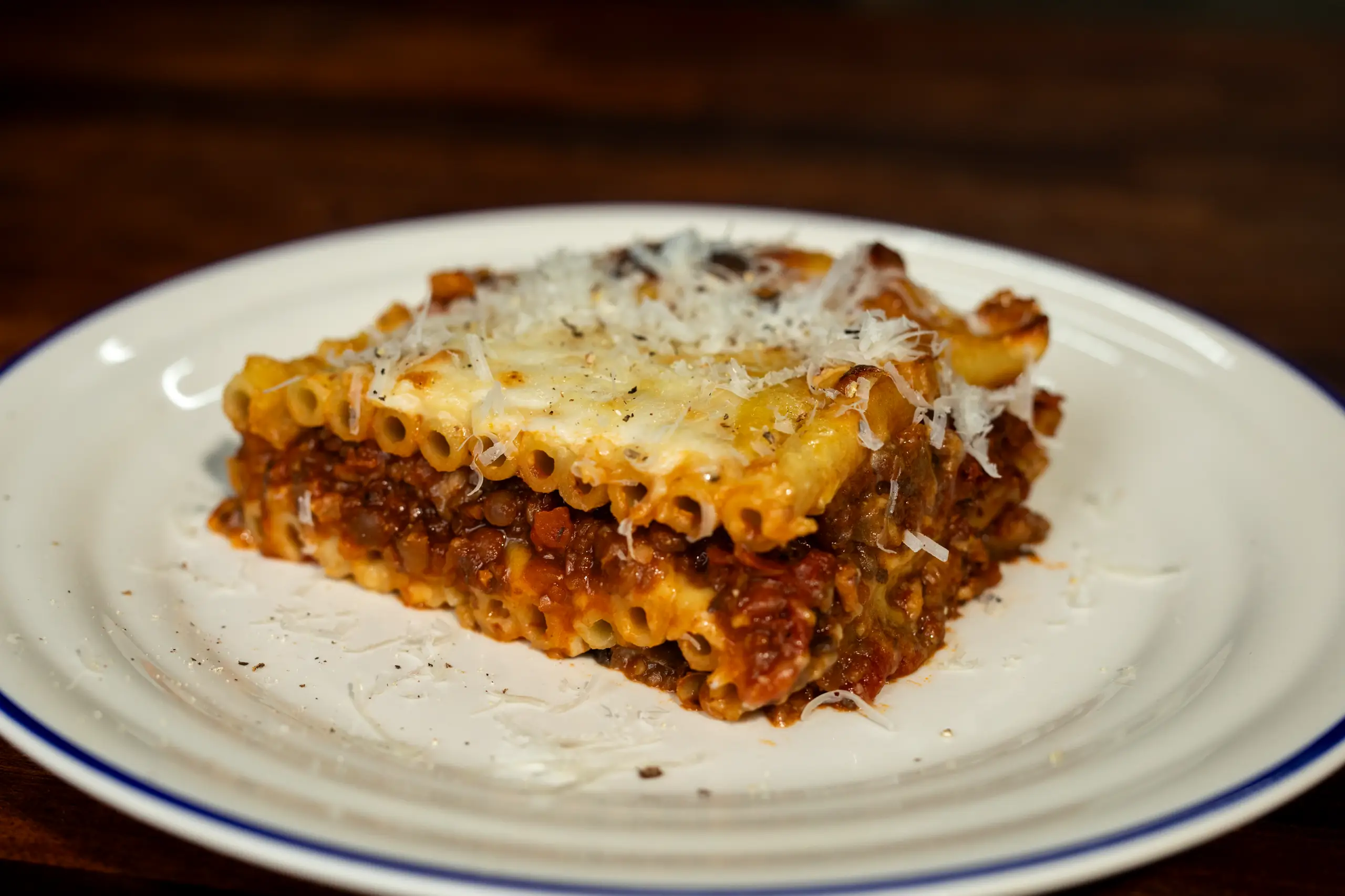 Ziti Lasagne with Mushroom Ragu and Sage Bechamel