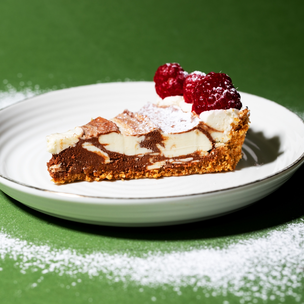 Double Chocolate Zebra Tart