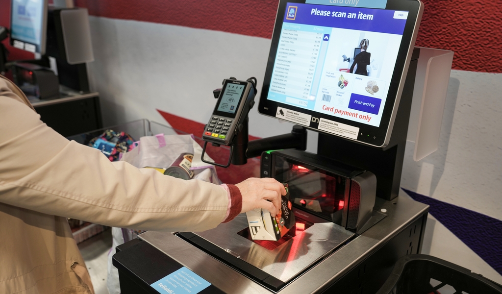 aldi ai cashier scanner till  illinois