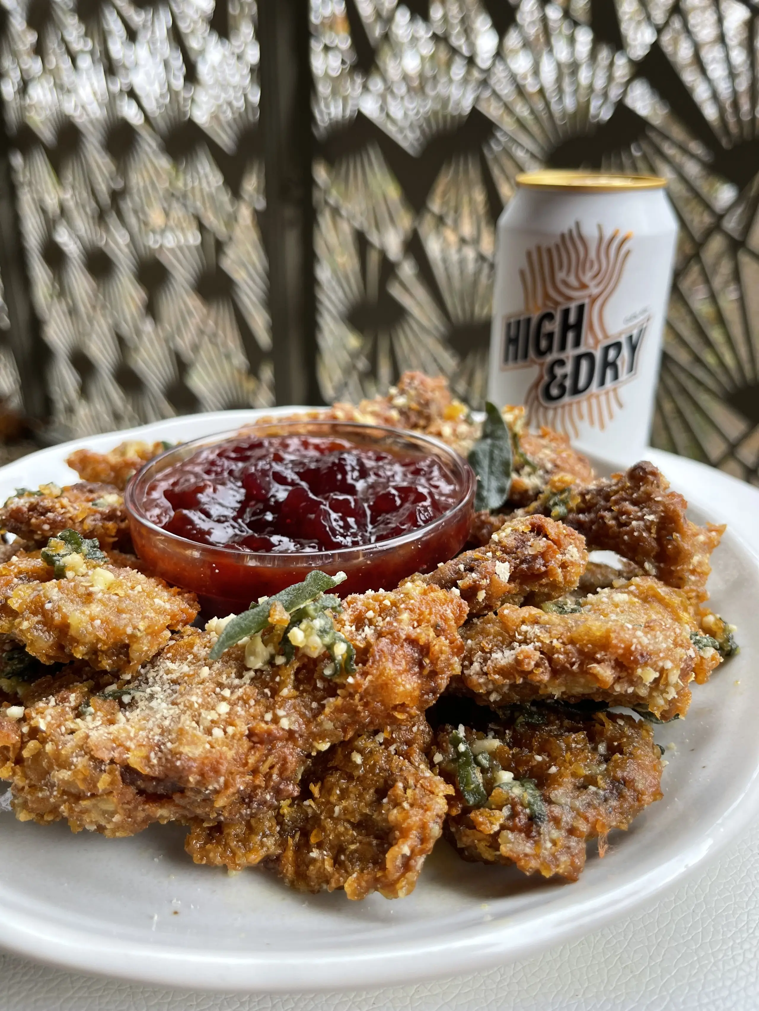 Mushroom Tenders with a Garlic, Sage and Vegan Parm Butter