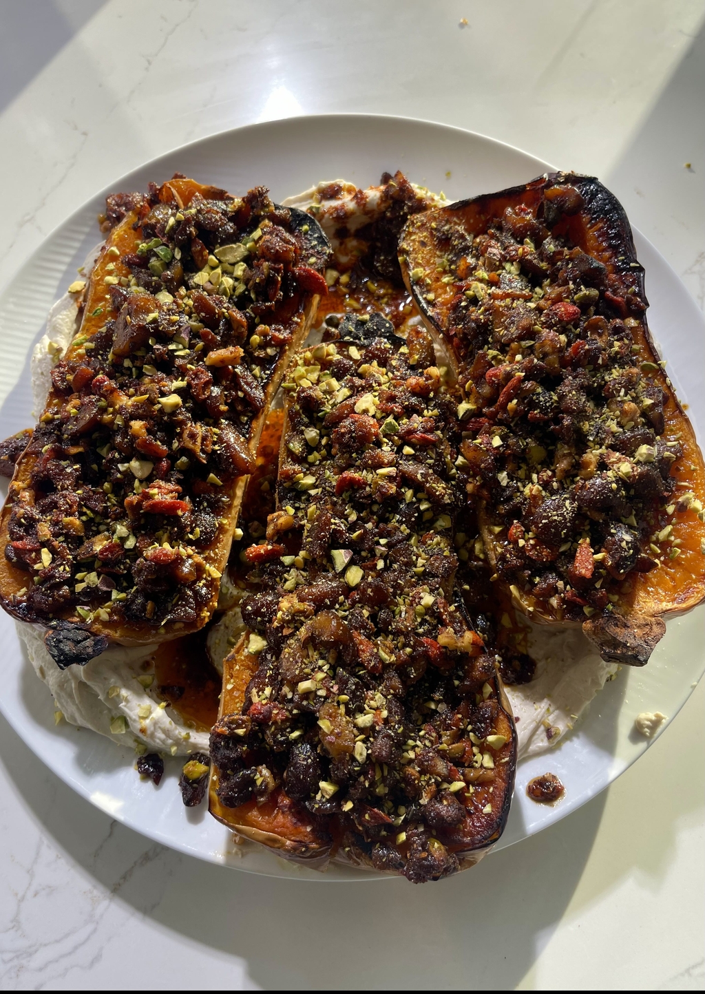 Helen Graham's Butternut Squash with Candied Nuts and a Tahini Yoghurt