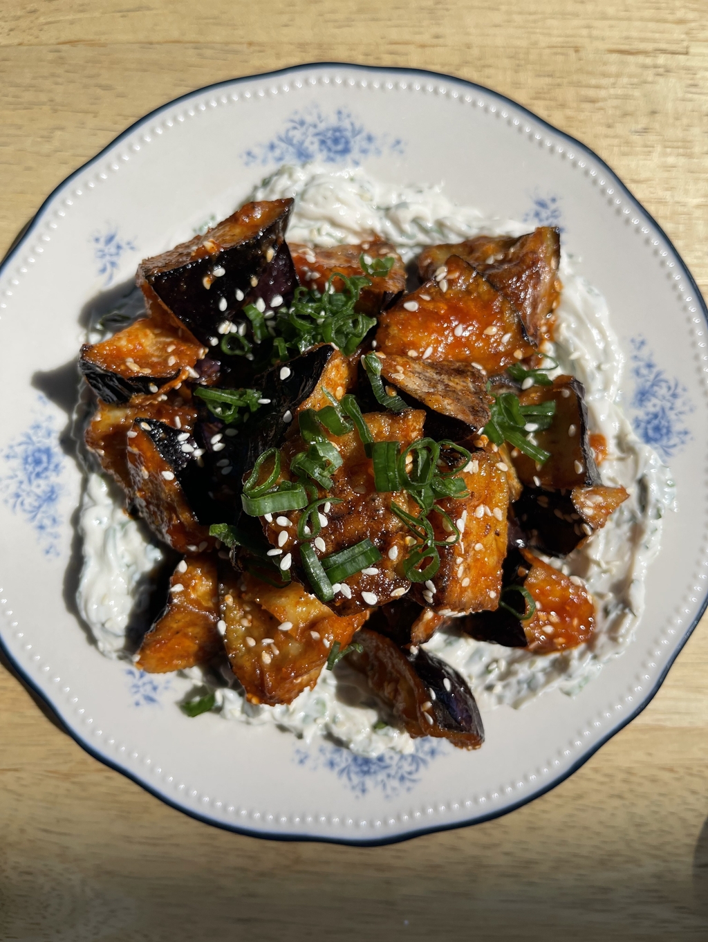 Gochujang Buffalo Aubergine Bites