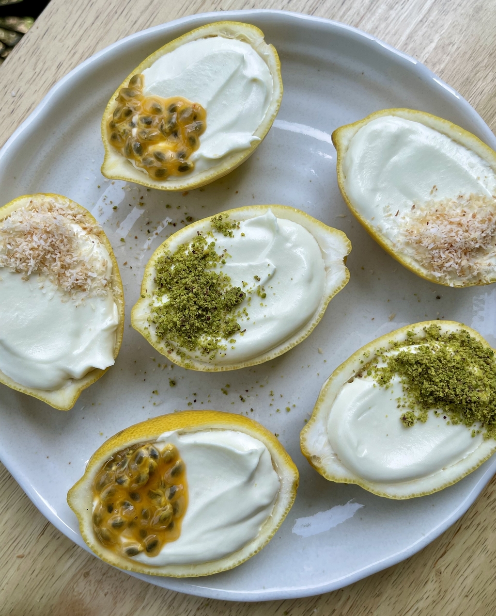 Lemon and Passionfruit Mousse Cups