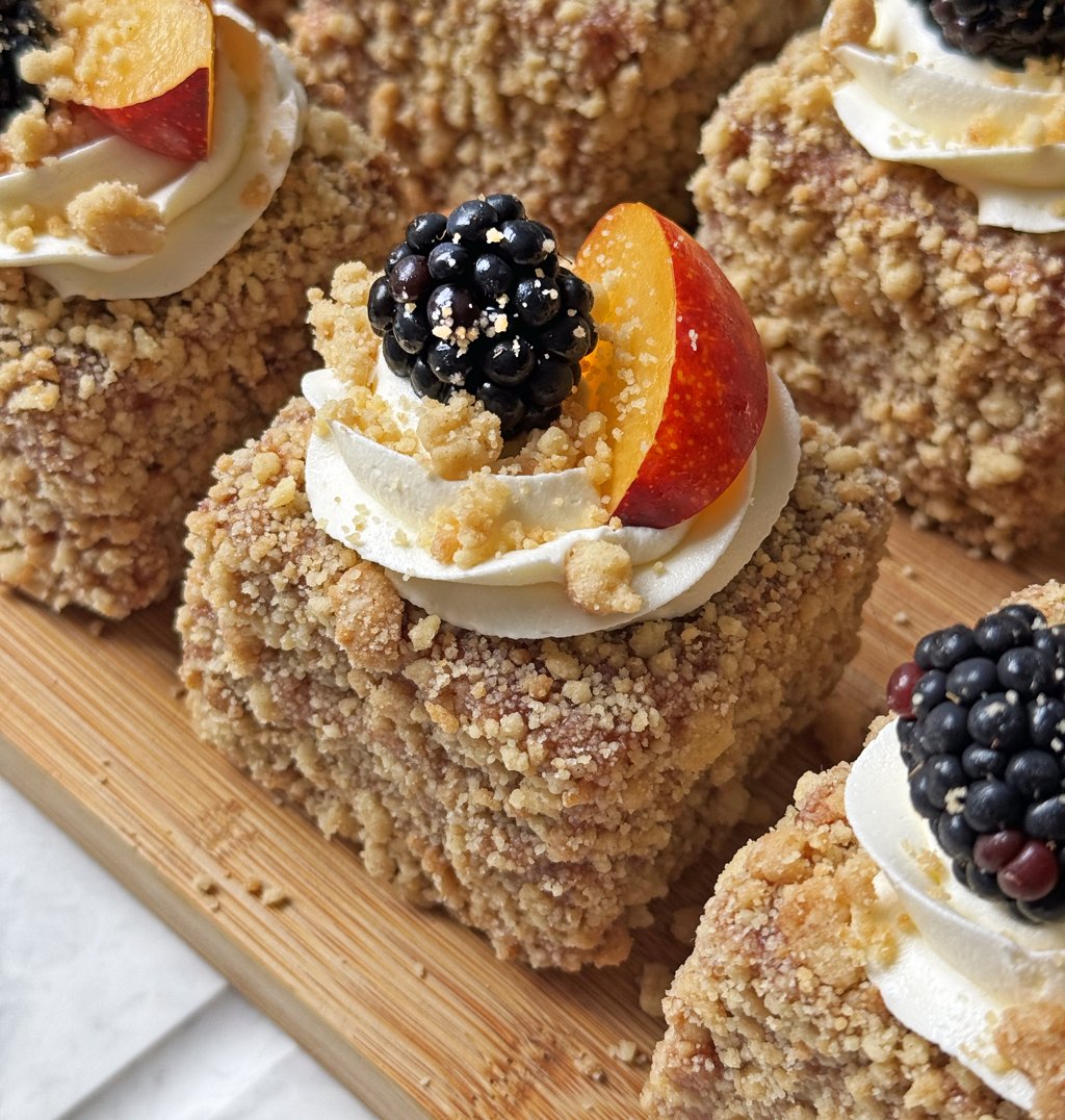 Plum and Blackberry Lamingtons