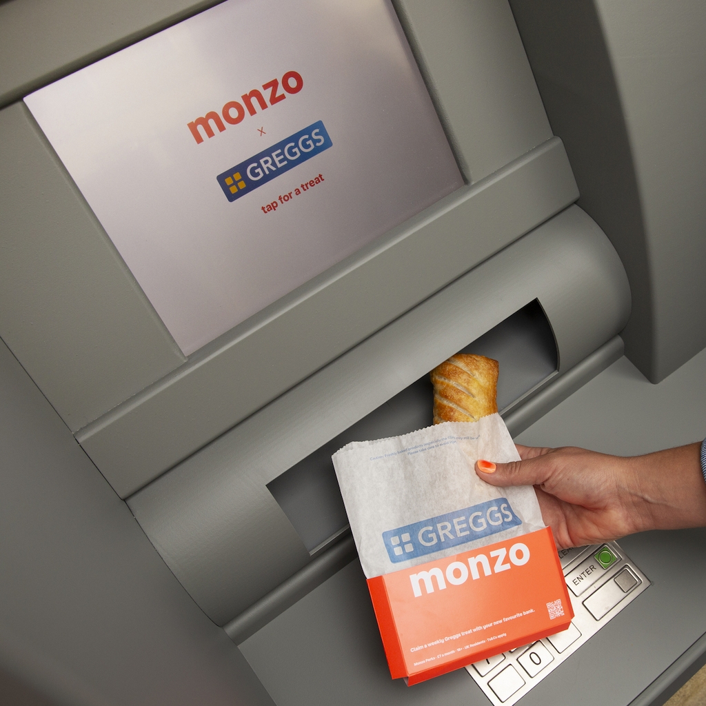 MONZO X GREGGS - sausage roll atm