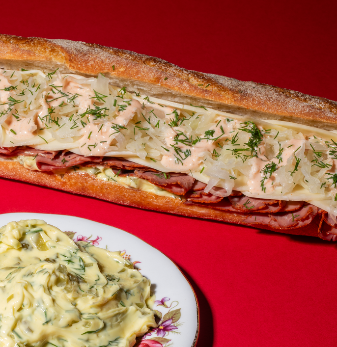 Pickle Butter Reuben 