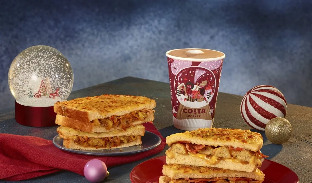 Pigs-Blanket-Toastie_-Hog-Roast-Toastie_Costa-Express-Caramel-Nutcracker-Hot-Chocolate-scaled.webp