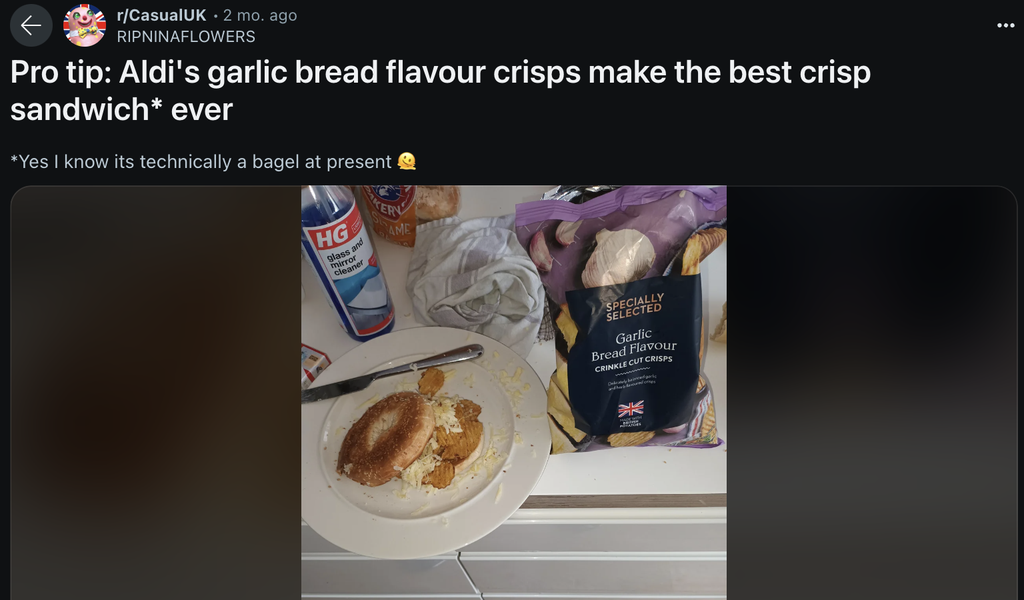 aldi garlic bread crisps