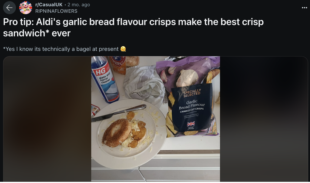 aldi garlic bread crisps