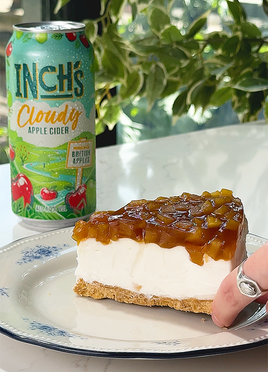 Peanut & Apple Cheesecake with Inch's Cloudy Apple Cider Jelly Topping