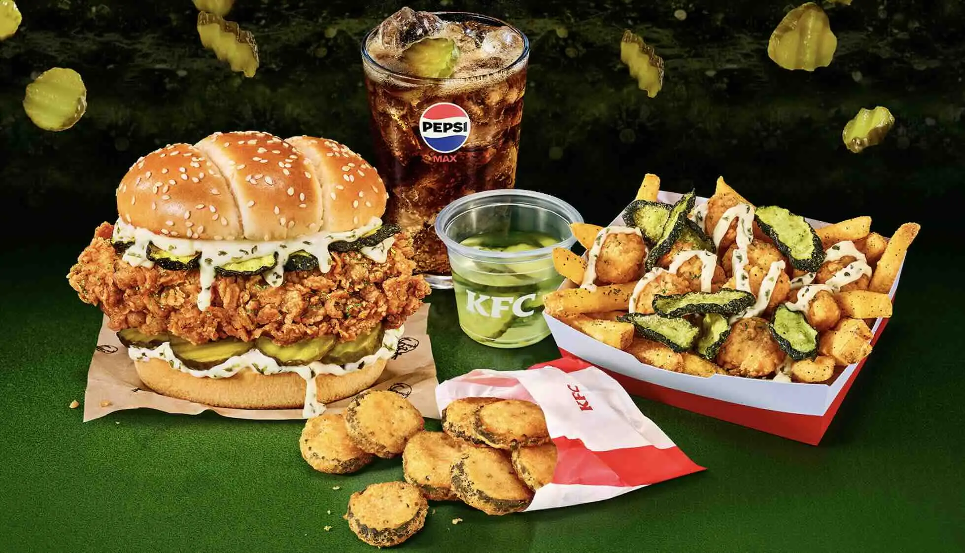 KFC just dropped a whole pickle menu (Credit: KFC)