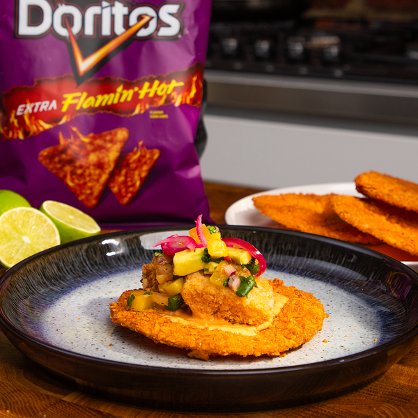 Doritos Extra Flamin’ Hot Fish Tostadas