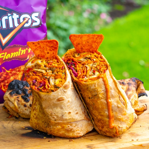 Doritos Extra Flamin’ Hot Chicken Paratha Burrito