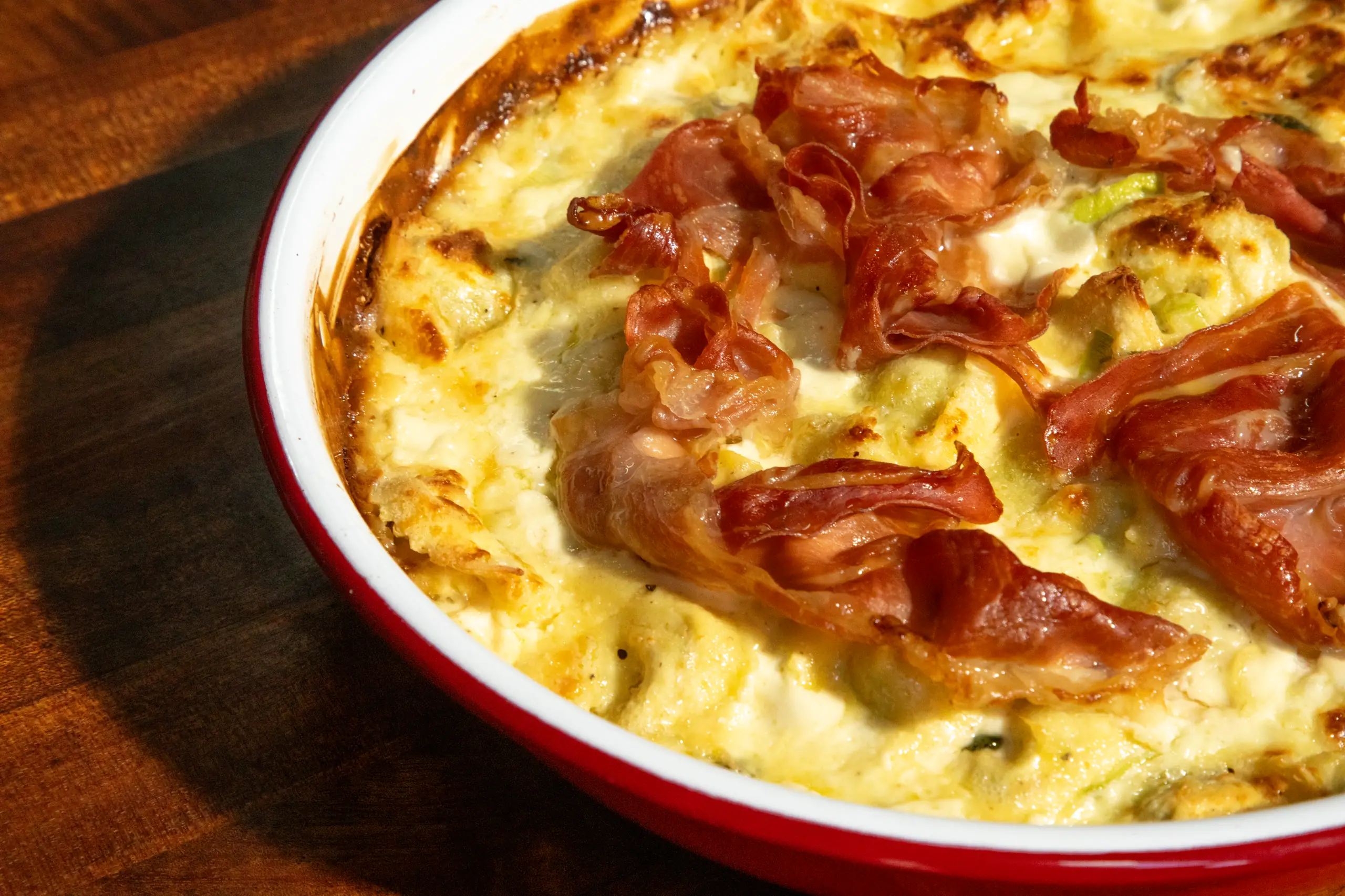 Creamy Leek Tortellini Gratin