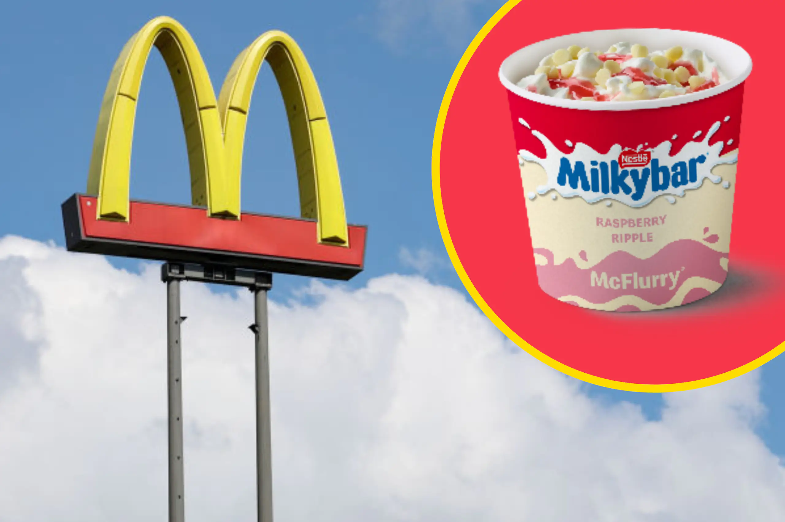 McDonald's launches its new birthday menu this month, featuring Milkybar Raspberry Ripple McFlurry