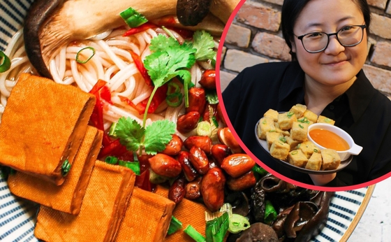 Time's Table with Yang Liu - pan fried tofu, rice noodle stir-fry and  Hainanese hot pot