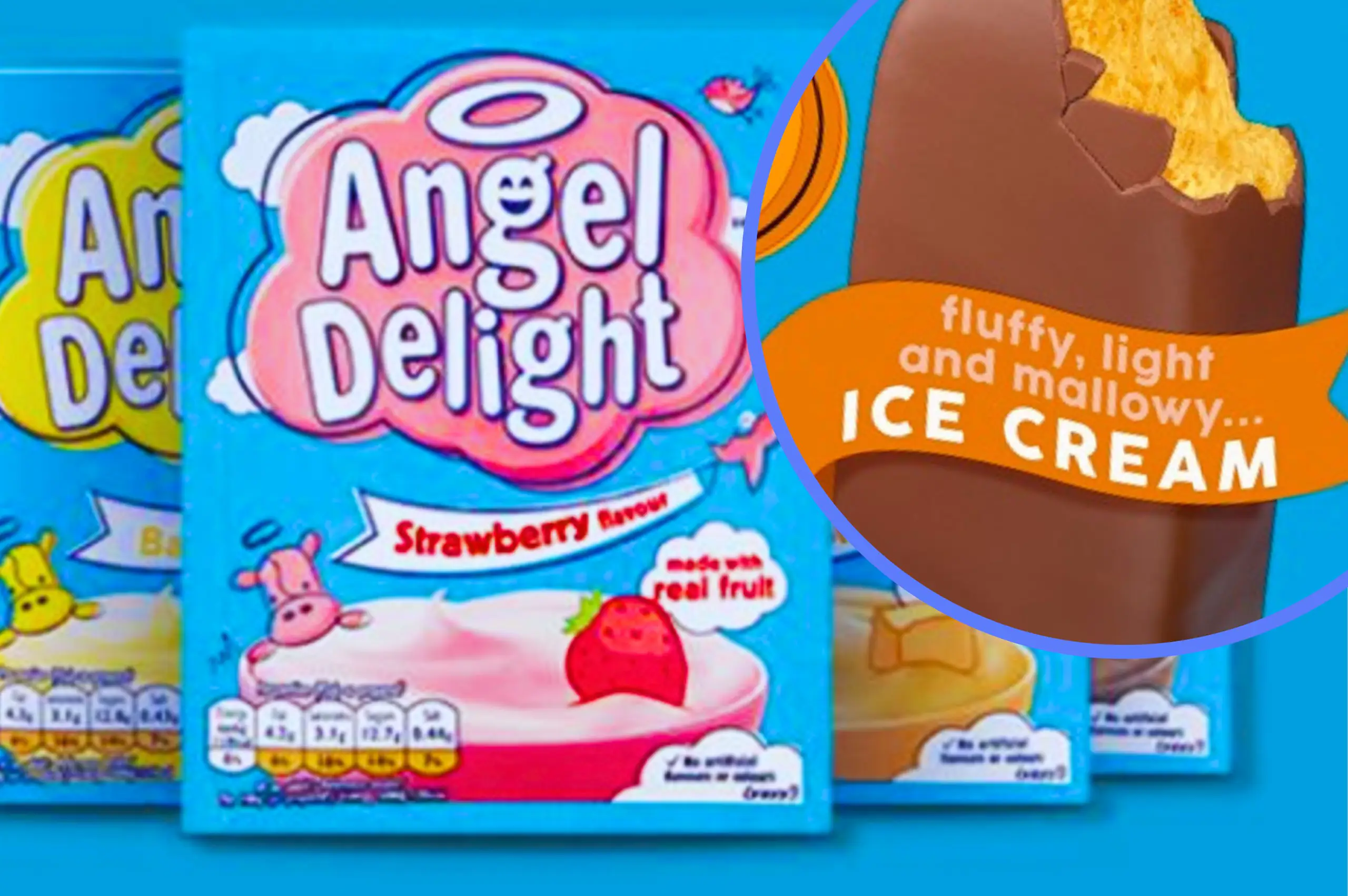 You can now get Angel Delight ice cream sticks and we need them now