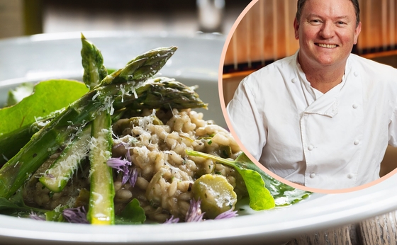 Time's Table with Theo Randall - lamb, peas and potatoes, asparagus risotto and wood-fired fish