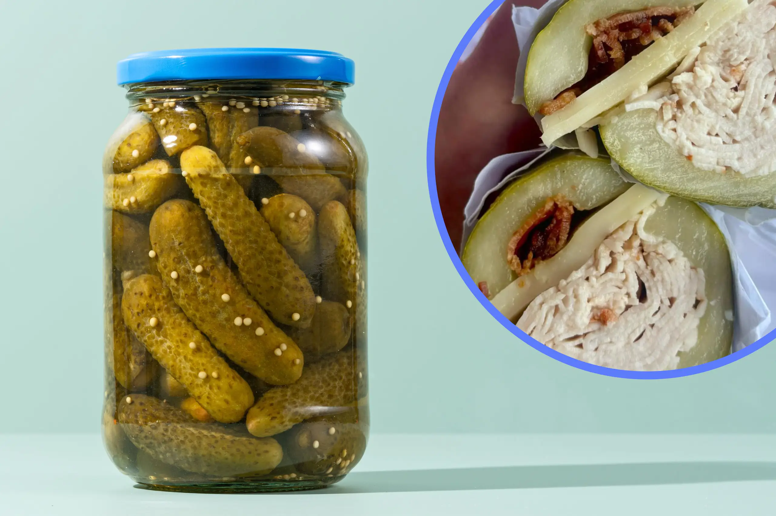 A New York deli has gone viral for its sandwich with pickles for bread