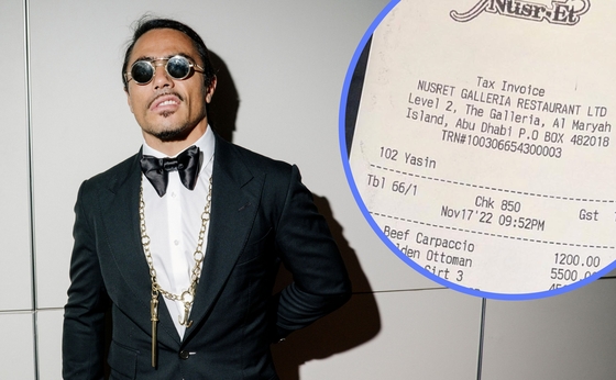 Salt Bae shares £130,000 receipt for customer meal - and people are appalled