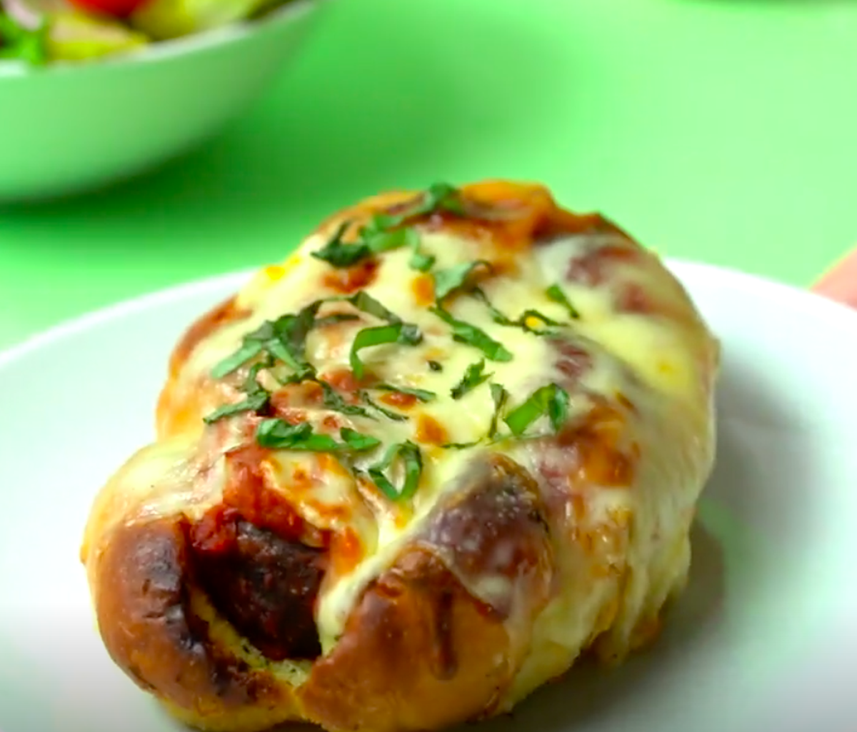Vegetarian "Meatball" Sub with Garlic Bread Recipe