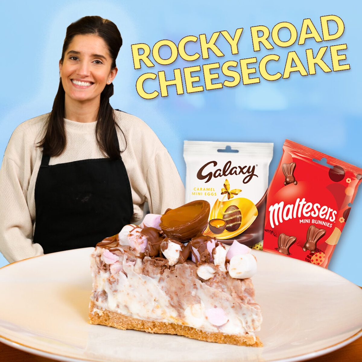 No Bake Rocky Road Chocolate Cheesecake Recipe | Twisted