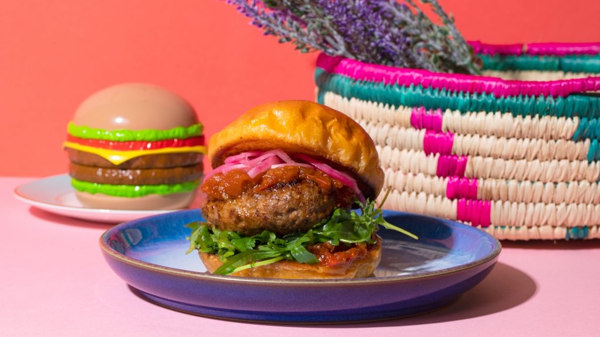 Lamb Burgers Recipe with Feta & Harissa Aubergine Jam | Twisted