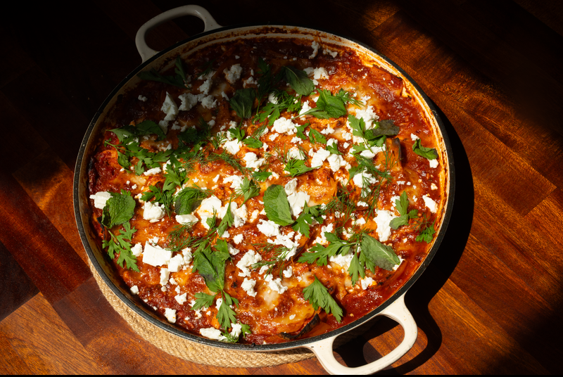 Greek Hilopites-Inspired Lasagne