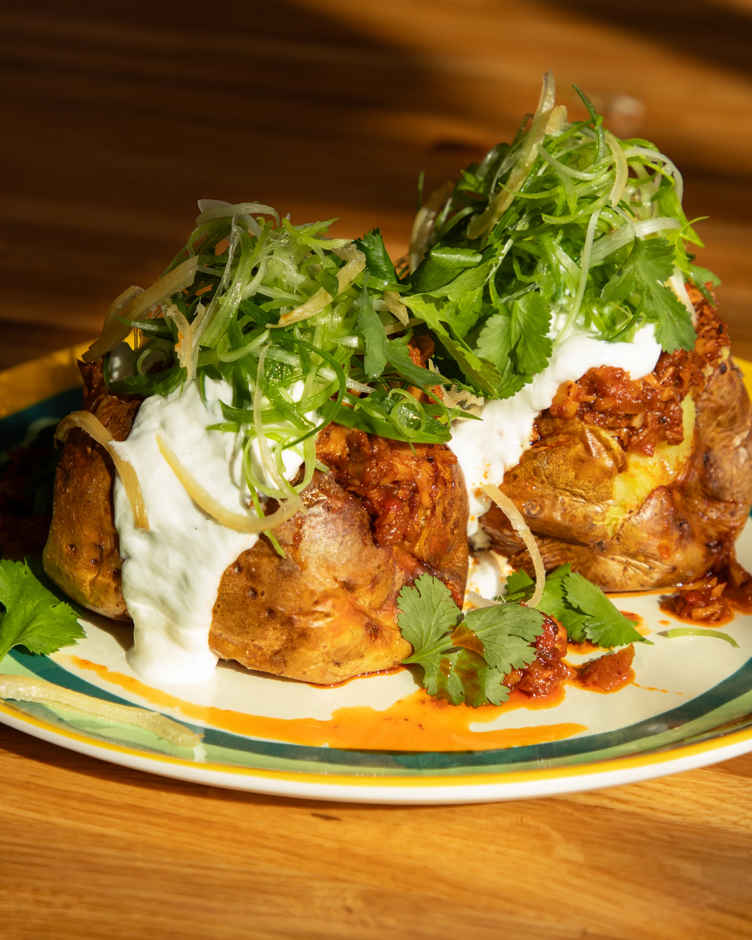 Noor Murad's Tuna Jacket Potato with Lime Yoghurt & Herbs